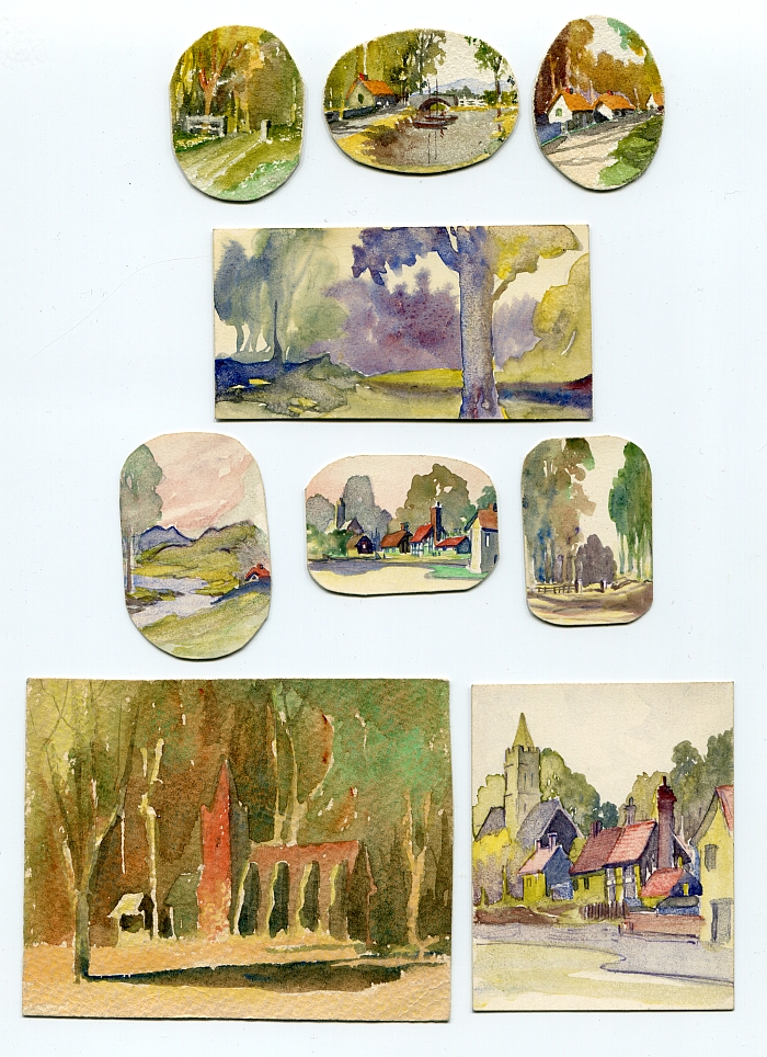 W Rawcliffe's Tiny Watercolour Paintings